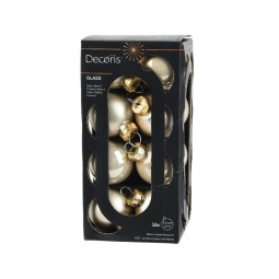 SFERE D3,5CM 16PZ PERLA  SOGGETTI ASSORTITI