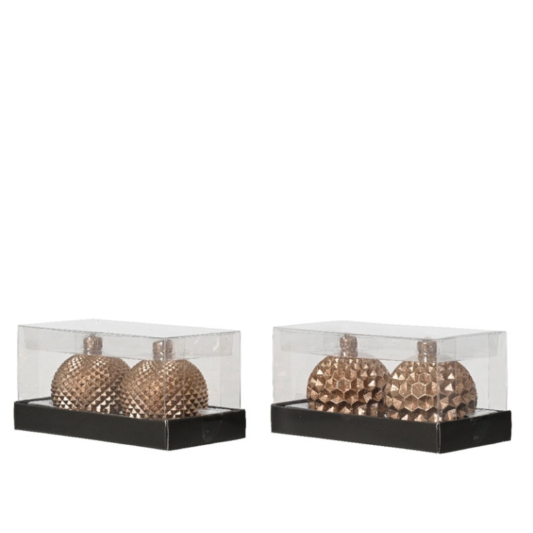 CANDELA SFERA D6CM 2 PEZZI   ESPRESSO SOGGETTI ASSORTITI