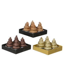 CANDELA ALBERO D4H5,50CM 4PZ COLORI ASSORTITI