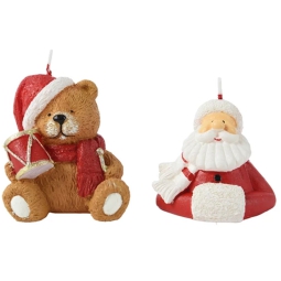 CANDELA ORSETTO / BABBO  H,50CM SOGGETTI ASSORTITI