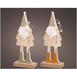 DECORO GNOMO H20,5CM LEGNO SOGGETTI ASSORTITI