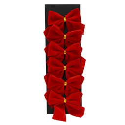 FIOCCO TESSUTO 10MM ROSSO 6PZ