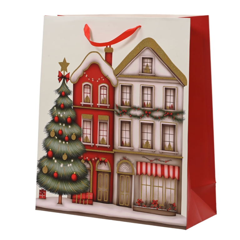 SHOPPER 50X18X72CM NATALE DECORO CASE