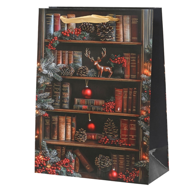 SHOPPER 26X10X32CM NATALE DECORO OGGETTI LIBRERIA