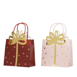 SHOPPER 24X10X26CM NATALE GIFT COLORI ASSORTITI
