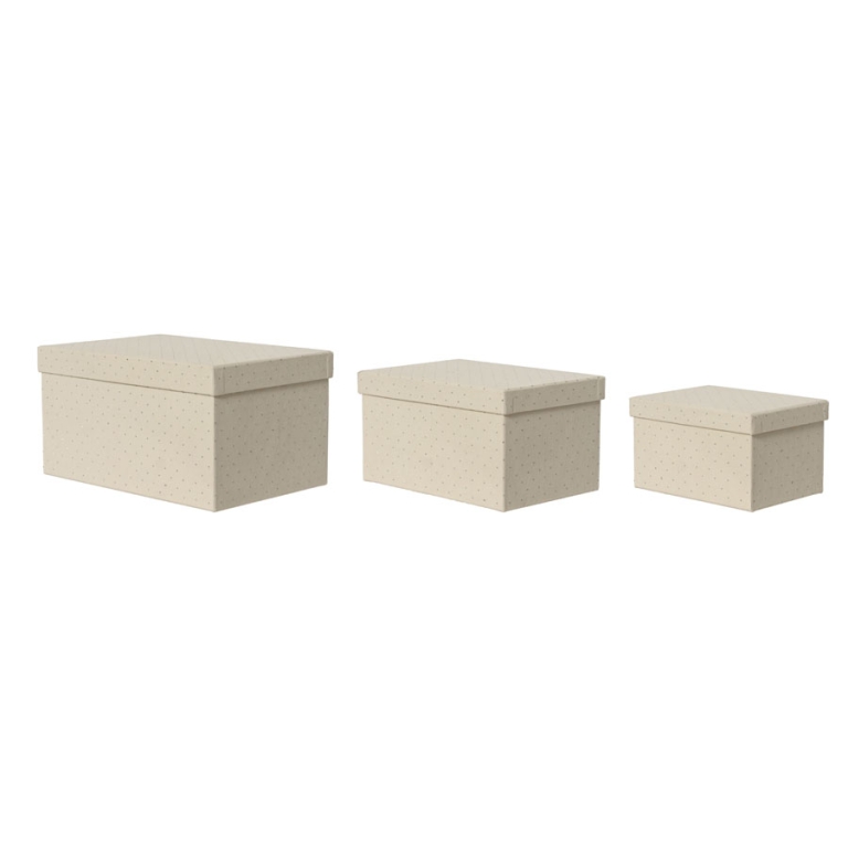 SCATOLE RETTANGOLI CREMA SET 3PZ VELLUTO E STRASS 2