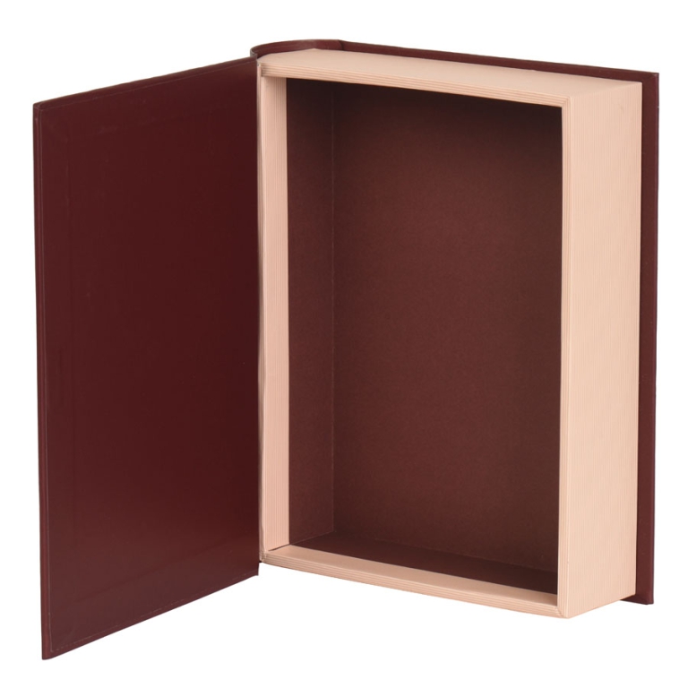 SCATOLA A LIBRO SET 3PZ  BORDEAUX E ORO 2