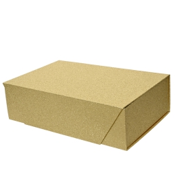 SCATOLA GLITTER ORO L26X18H8CM