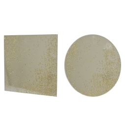 PIATTO ORO VETRO 20CM FORME ASSORTE