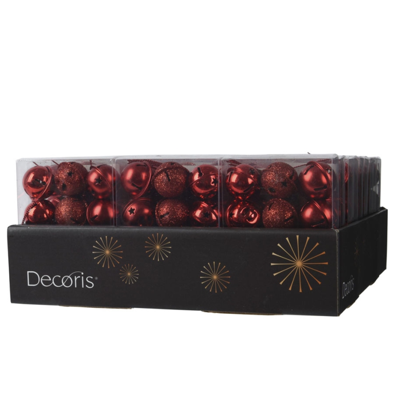 CAMPANELLINI 12PZ METALLO ROSSO SOGGETTI ASSORTITI 3