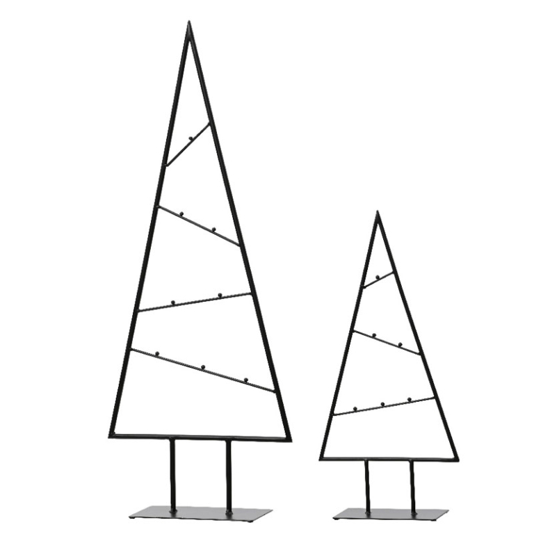 SAGOMA ALBERO 2 PEZZI METALLONERO H75CM