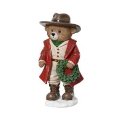 DECORO ORSO H34CM CON    CAPPELLO E ALBERO