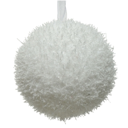 SFERA PLASTICA D100MM    BIANCO EFFETTO GHIACCIO