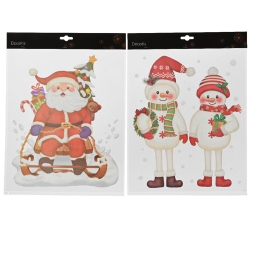 STICKER BABBO NATALE     H34,50CM SOGGETTI ASSORTITI