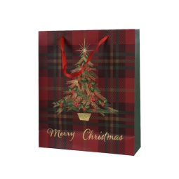 SHOPPER BOTTIGLIA 8X18H24CM DECORO ALBERO