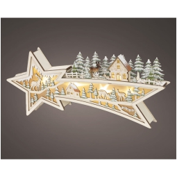 SCENARIO LED 43,50X5,5H18CM LEGNO STELLA COMETA