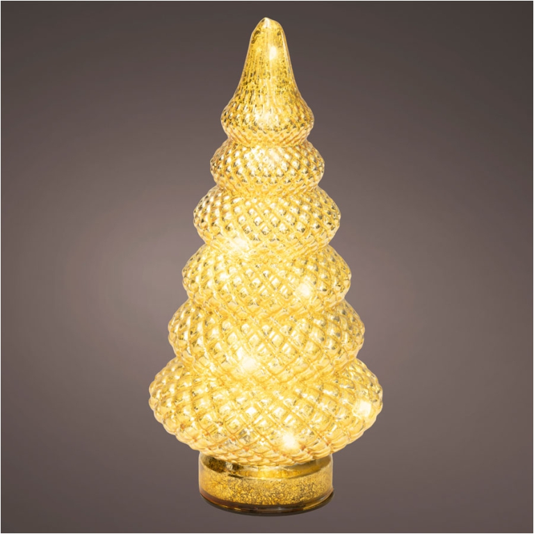 ALBERO ORO LED LUCE BIANCA H25,5CM 15L