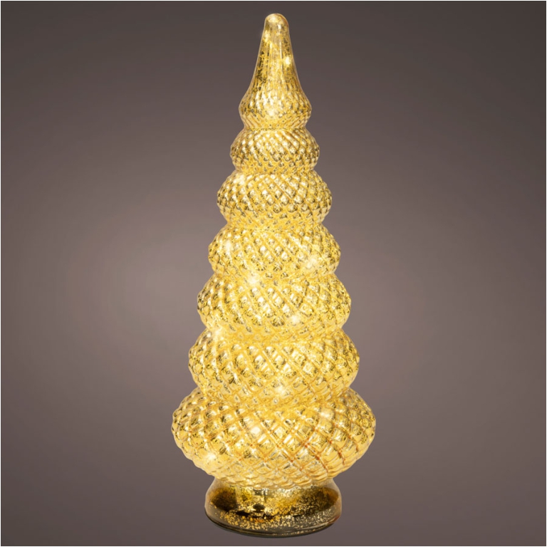 ALBERO ORO LED LUCE BIANCA H35,5CM 30L