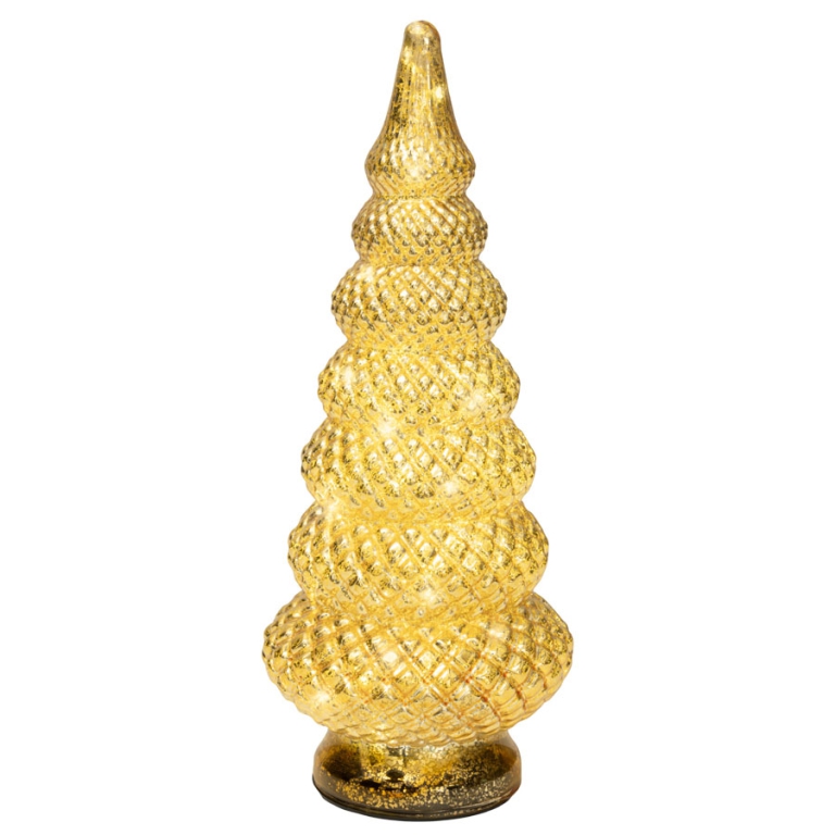 ALBERO ORO LED LUCE BIANCA H35,5CM 30L 2
