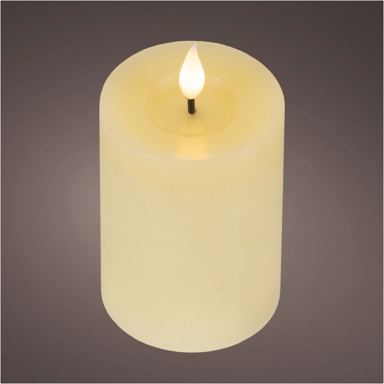 CANDELA AVORIO LED LUCE  BIANCA H13,5CM 1L 2