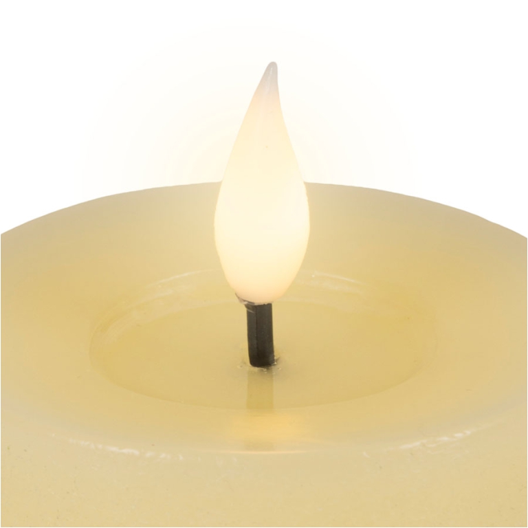 CANDELA AVORIO LED LUCE  BIANCA H13,5CM 1L 3