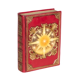 LIBRO LED H22CM ROSSO DETTAGLI ORO