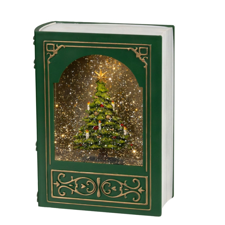 SCENARIO LED SFERACQUA   H23,50CM LIBRO VERDE