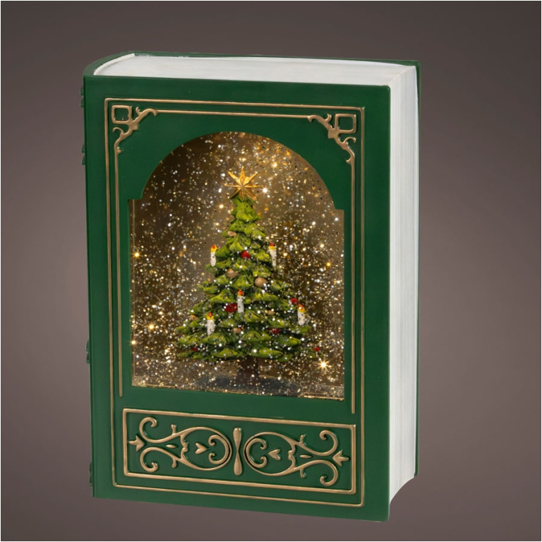 SCENARIO LED SFERACQUA   H23,50CM LIBRO VERDE 2