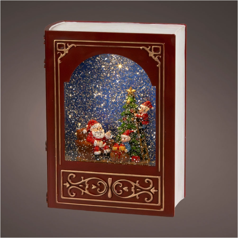 SCENARIO LED SFERACQUA   H23,50CM LIBRO ROSSO 2