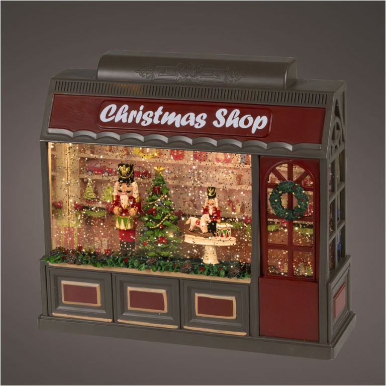 SCENARIO LED SFERACQUA   H21,50CM NEGOZIO NATALE