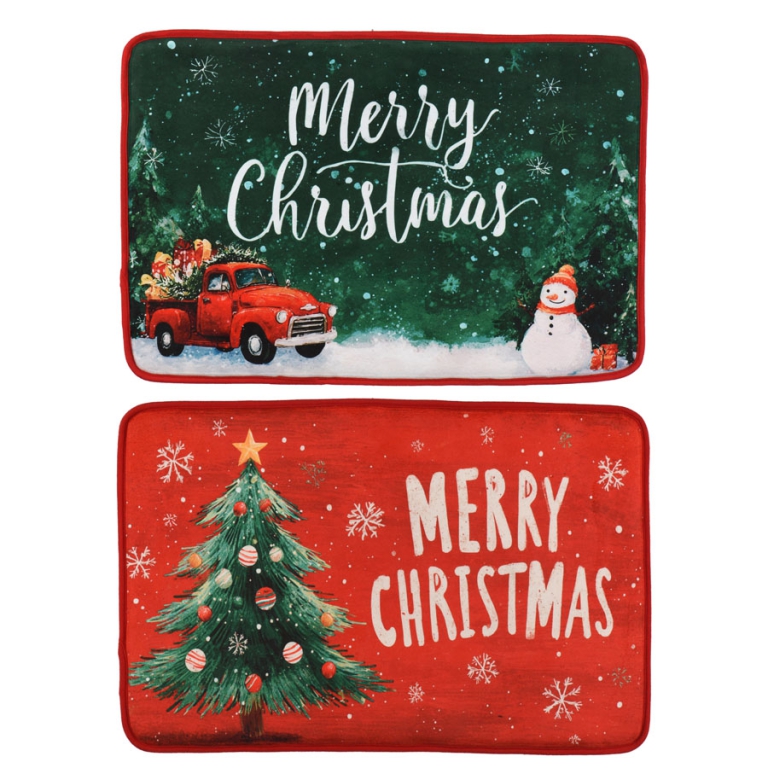 ZERBINO LED 60XH40CM 12L MERRY CHRISTMAS 2 SOGGETTI