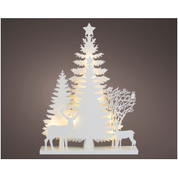 SCENARIO LED 5X30H40CM FORESTA BIANCO