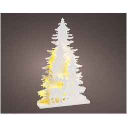 SCENARIO LED 5X22H36CM FORESTA BIANCO