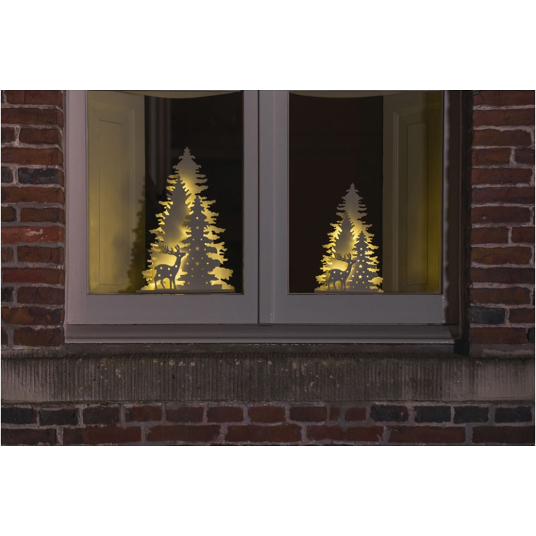 SCENARIO LED 5X22H36CM FORESTA BIANCO 2