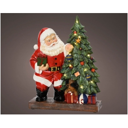 DECORO BABBO NATALE H30CM LED