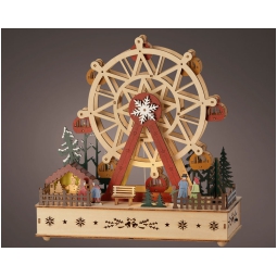 SCENARIO LED LEGNO COLORATO 12X28H28,3CM MOVIMENTO