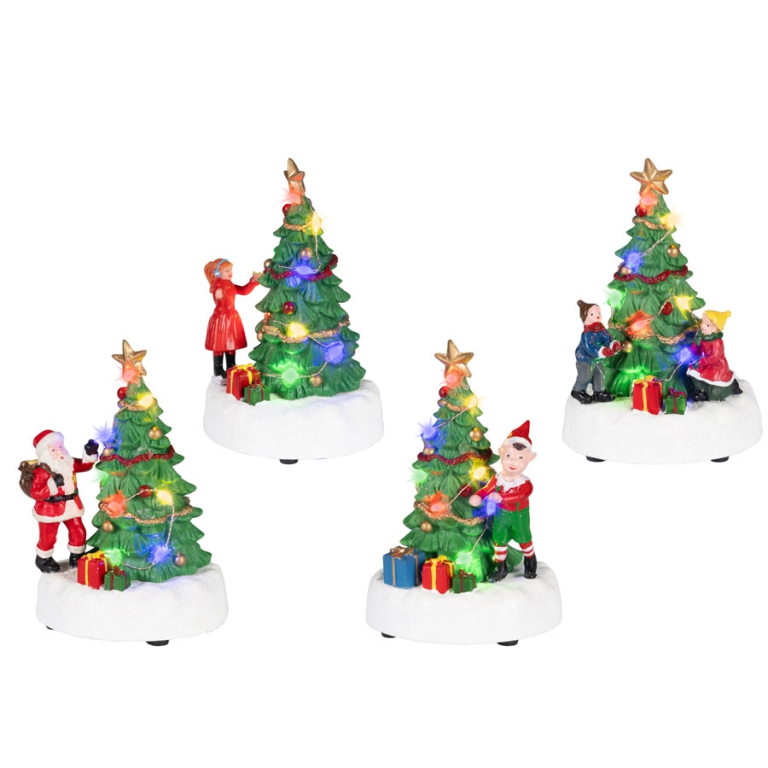 SCENARIO LED 8X9XH13CM 8L ALBERI SOGGETTI ASSORTITI