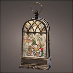 SCENARIO LED AD ACQUA CON CARILLON 8X13H26CM
