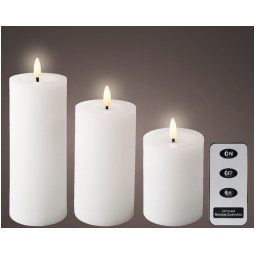 CANDELA LED A BATTERIA   SET 3PZ CON TELECOMANDO