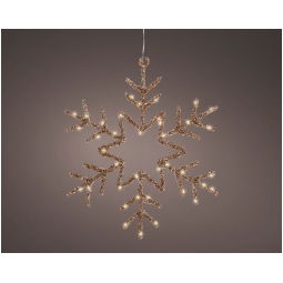 DECORO FIOCCO DI NEVE LED D38CM COLOR ORO
