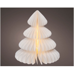 DECORO LED ALBERO CARTA  D24H28CM BIANCO