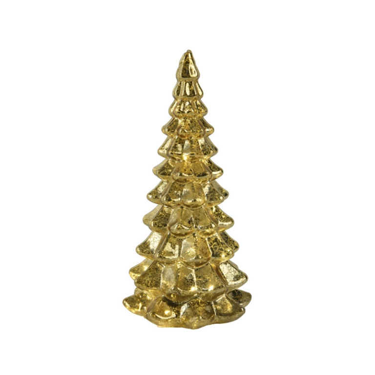 ALBERO VETRO DORATO MICRO LED LUCE CALDA H21CM 2