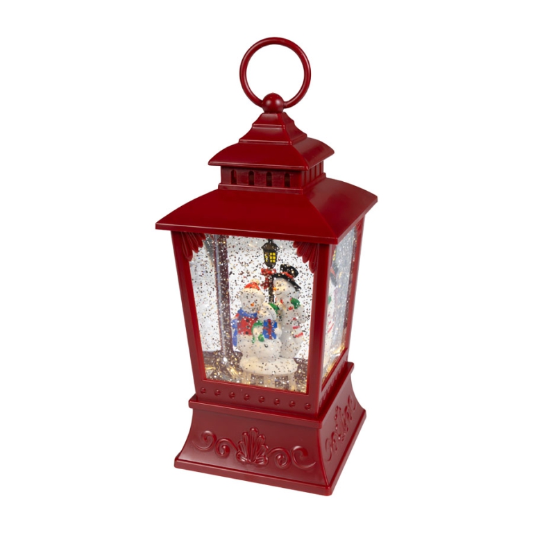SCENARIO LED SFERACQUA   H24CM LANTERNA ROSSA