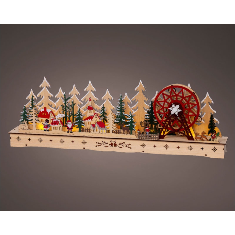 SCENARIO LED 9X78H25CM LEGNO COLORATO