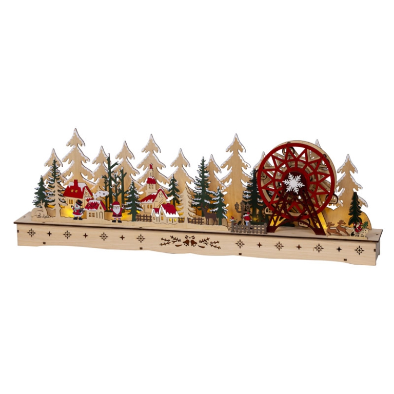 SCENARIO LED 9X78H25CM LEGNO COLORATO 2
