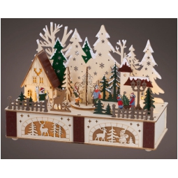 SCENARIO LED 12X28H20CM LEGNO COLORATO