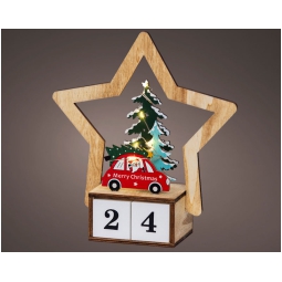 SCENARIO LED 7X19H20CM LEGNO COLORATO GIORNI