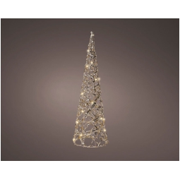 DECORO ALBERO MICROLED D12H40CM DORATO LUCE CALDA