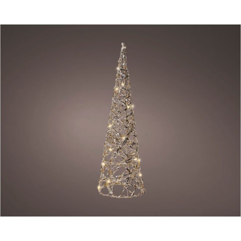 DECORO ALBERO MICROLED D12H40CM DORATO LUCE CALDA