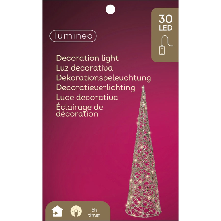ALBERO MICROLED D16H60CM 30L ORO LUCE CALDA 3